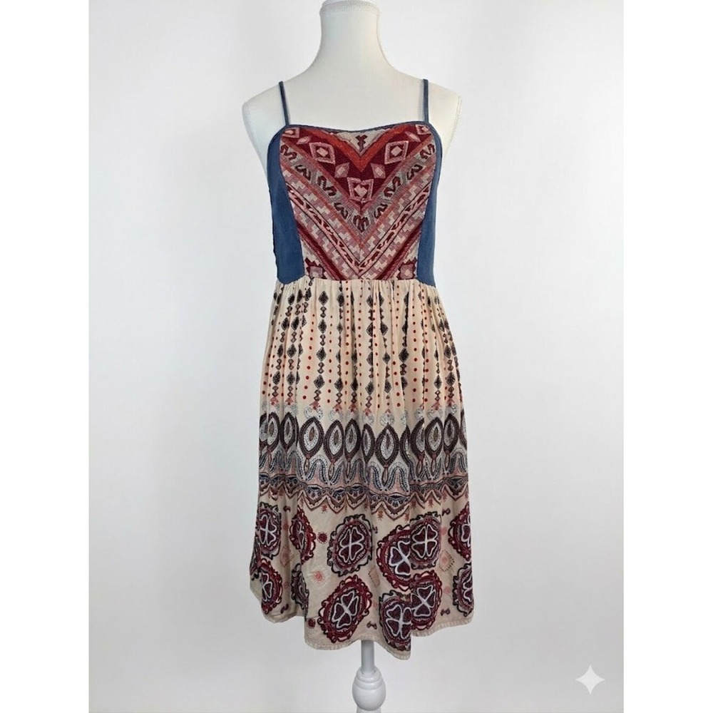 Flying Tomato Bohemian Style Mini Boho Dress , Spaghetti Straps